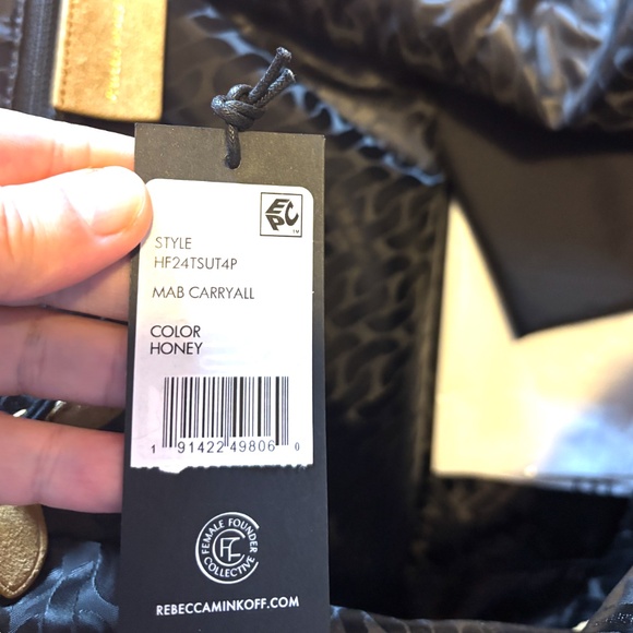 Rebecca Minkoff honey caramel M.A.B carryall hobo suede leather large tote NWT - Picture 11 of 16